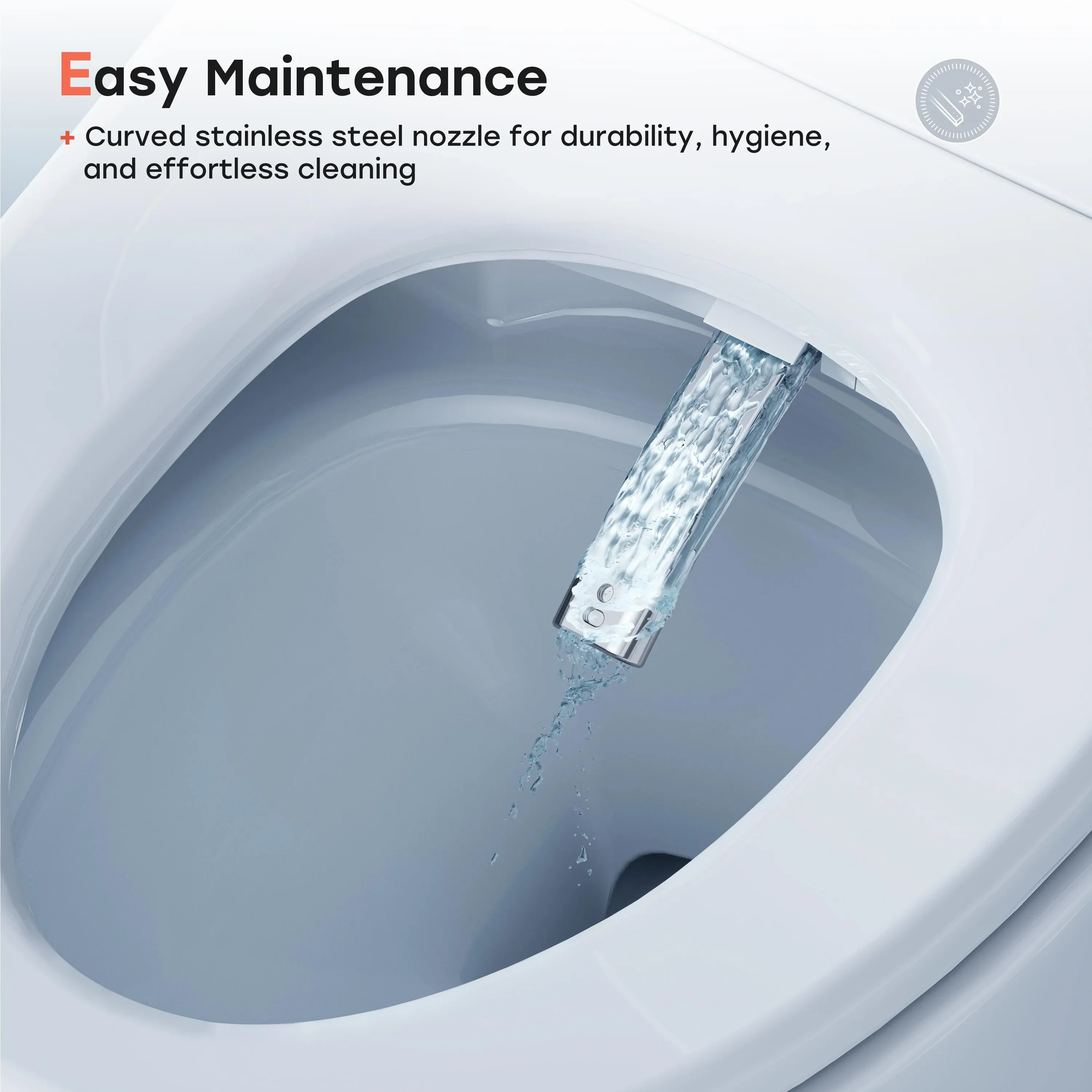 10 Inch Rough In Toilet with Bidet and Dryer for Power Outage Model T37D - Image 10