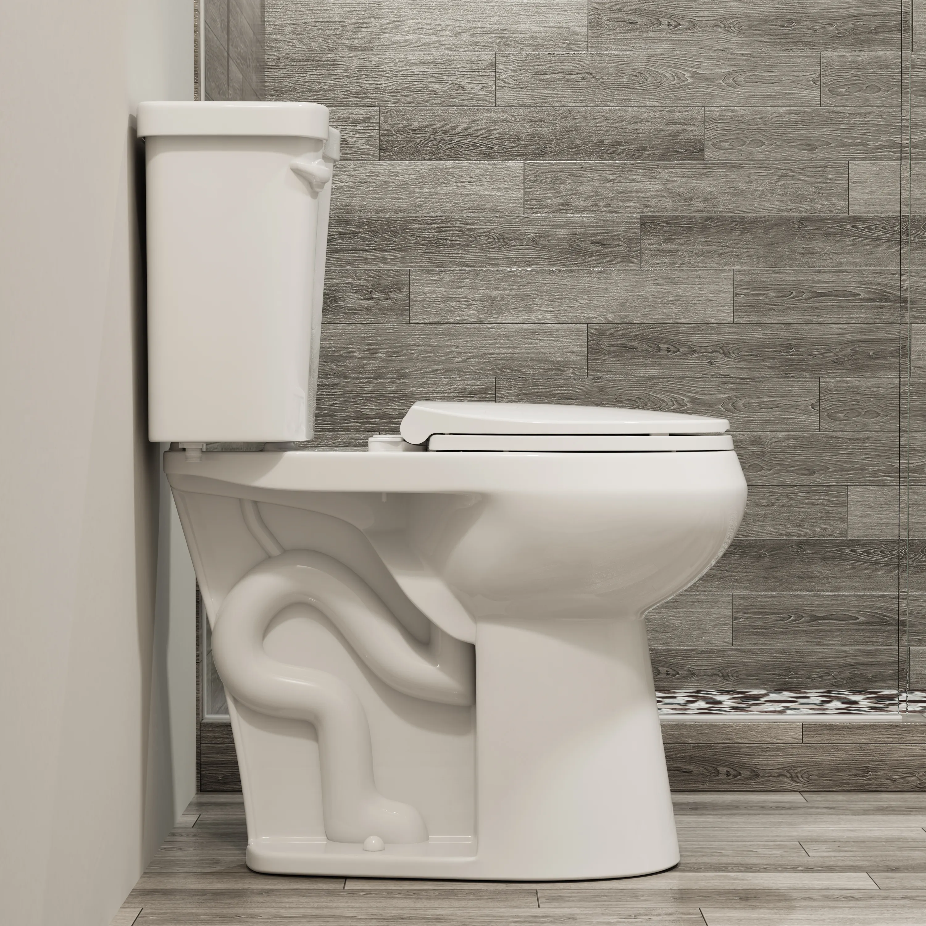 12 Inch Rough In 2 Piece Toilet with ADA Compliant and Single Flush Model HWTT - R03S - Image 3