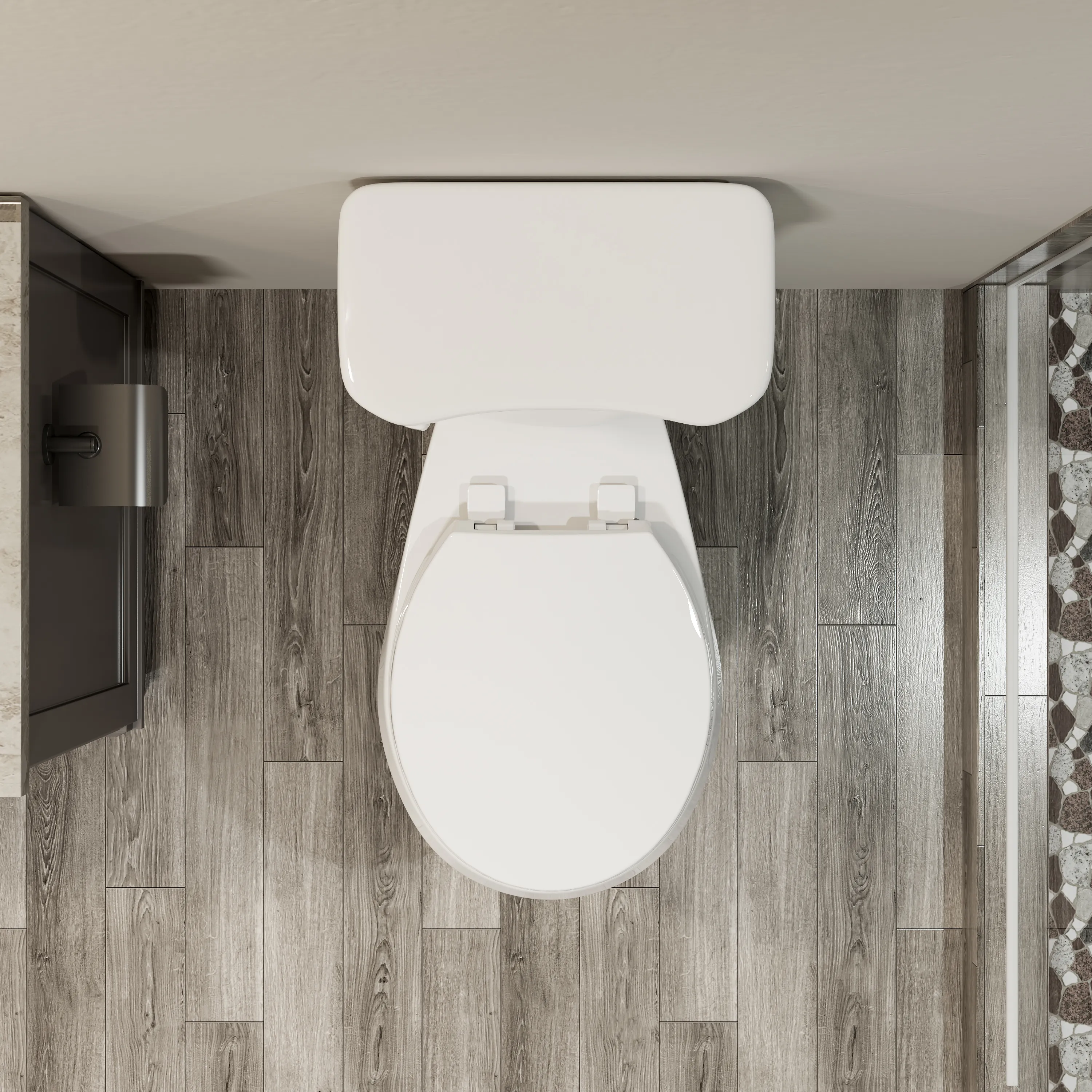 12 Inch Rough In 2 Piece Toilet with ADA Compliant and Single Flush Model HWTT - R03S - Image 4