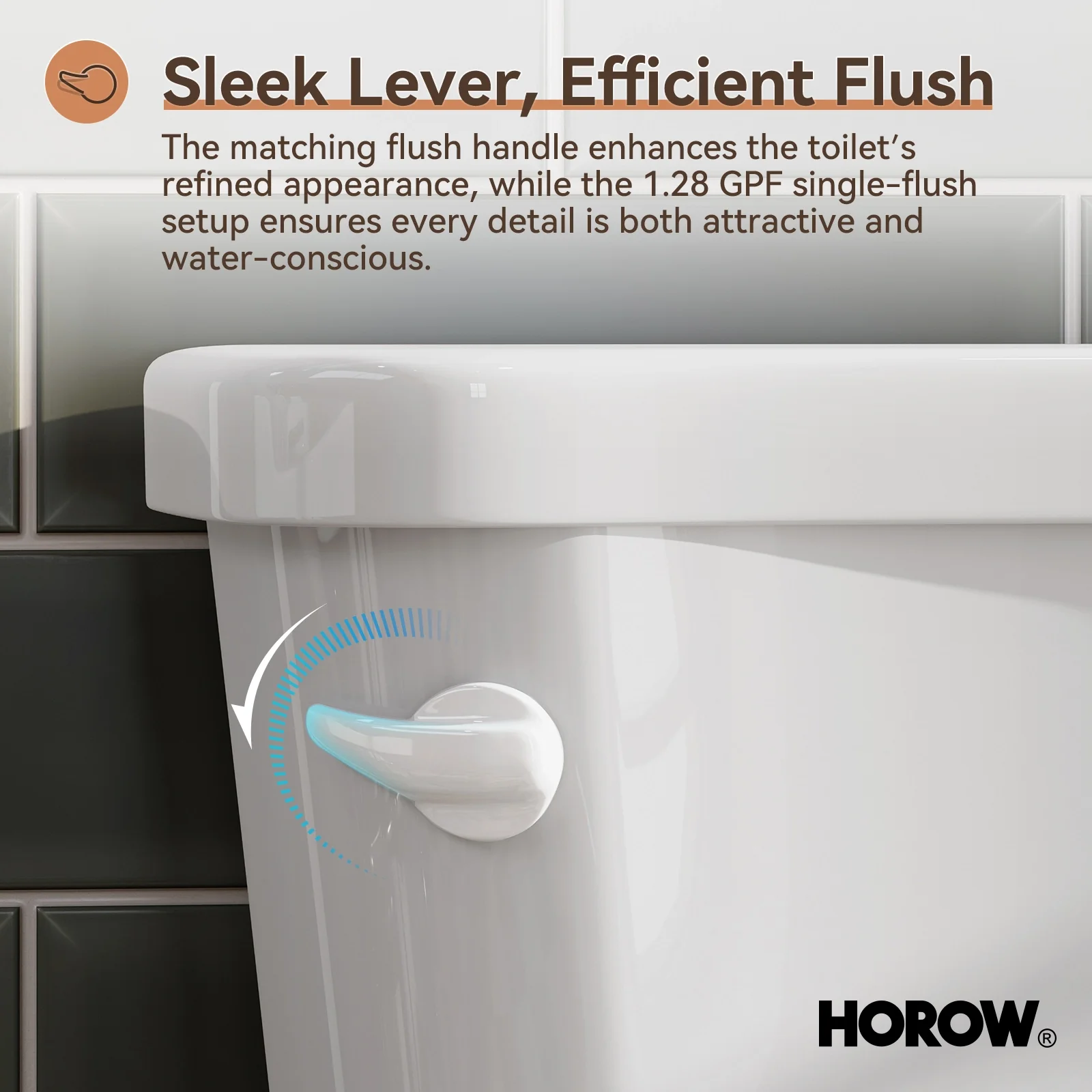 2 Piece Toilet with Single Flush and Round Bowl – Model HWTT-R01S10 - Image 5