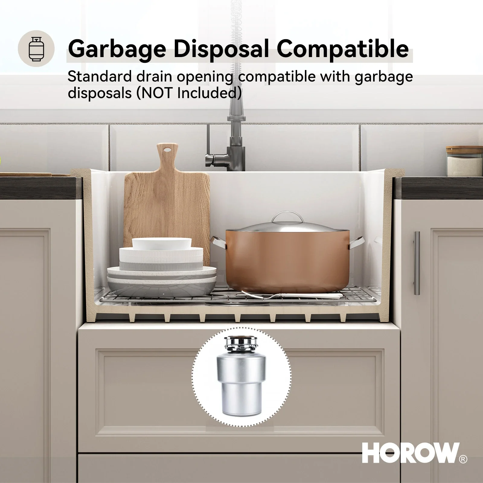 24 Inch Kitchen Sink with Dual Mount and Stain Resistant Model S2419W - Image 5