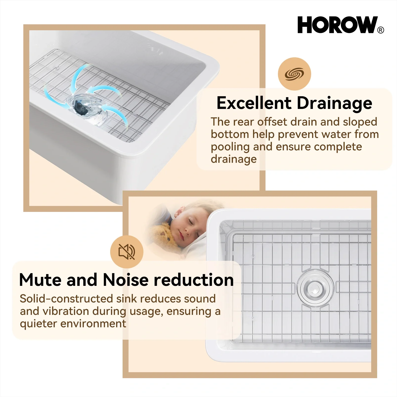 27 Inch Dual Mount Kitchen Sink with Refractory Clay Model S2719W - Image 3