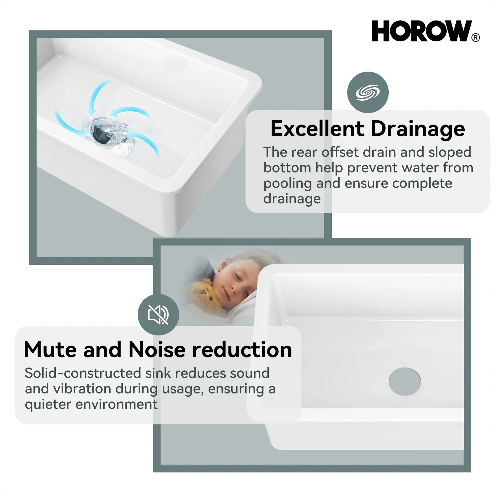 32 Inch Undermount Topmount Kitchen Sink with Heat Resistant Model S3219W - Image 3