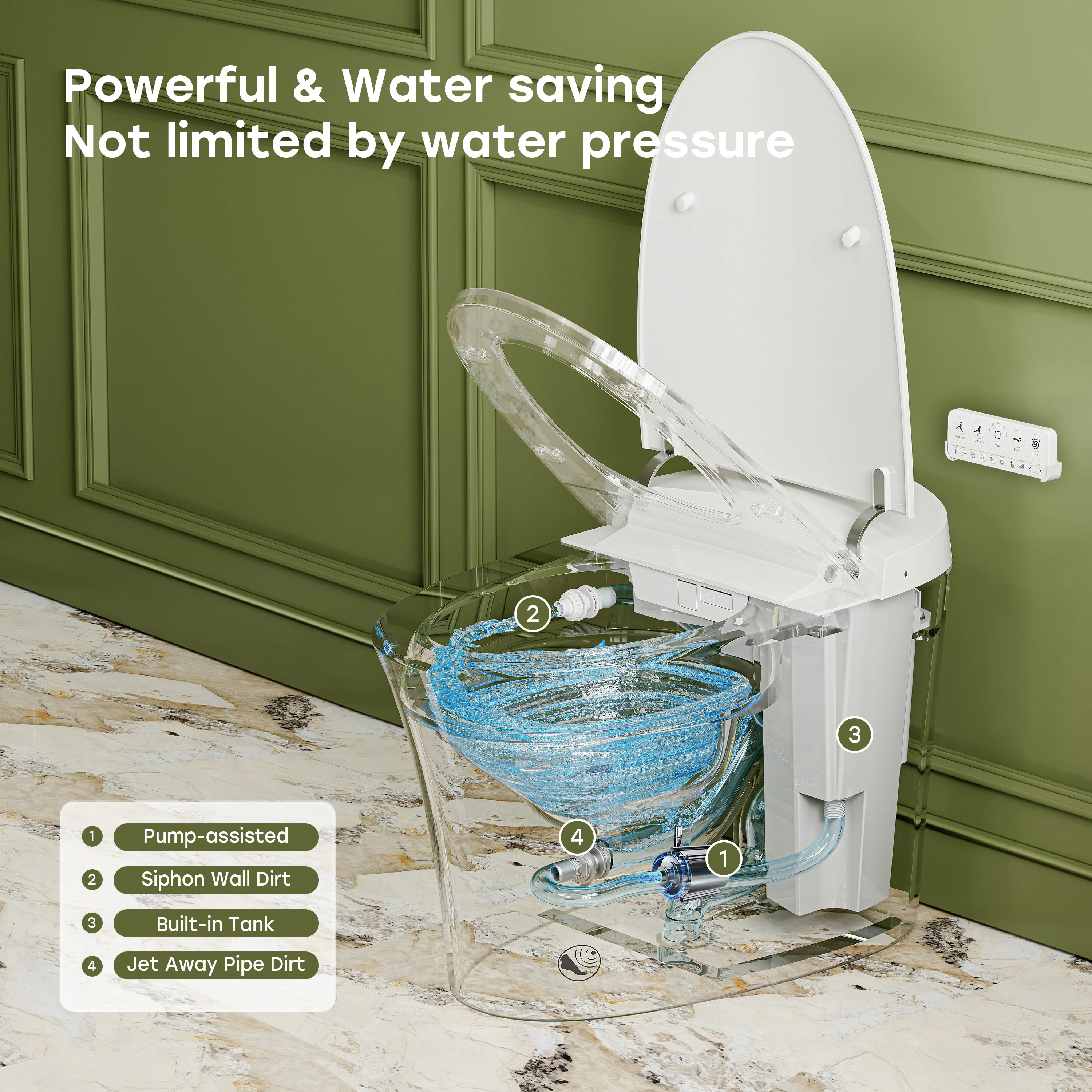 Best Smart Toilet with Built in Bidet and ADA Compliant Model T33 - Image 8