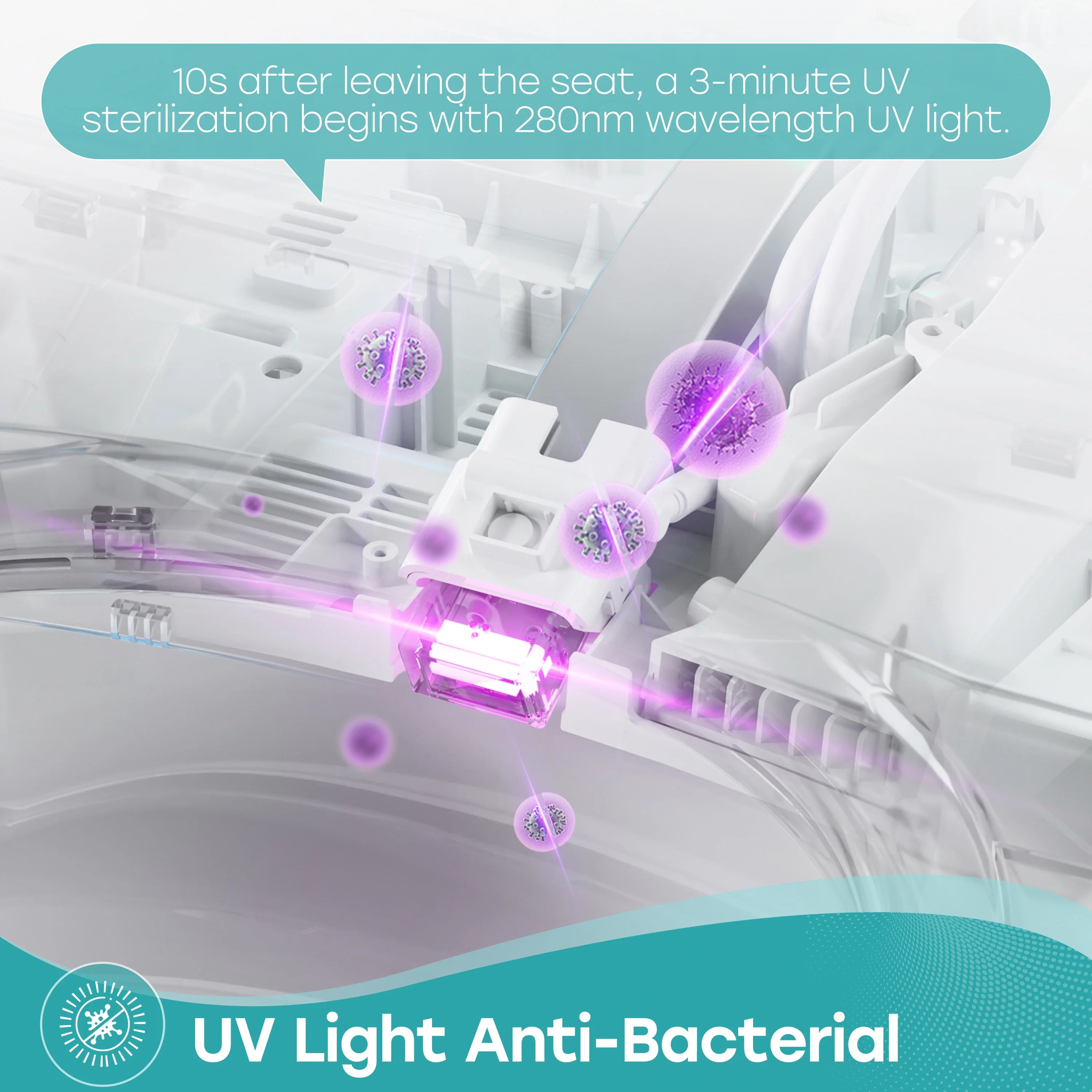 Bidet Combo Toilet with Mood Light for 12 Inch Rough In Model T38 - Image 10