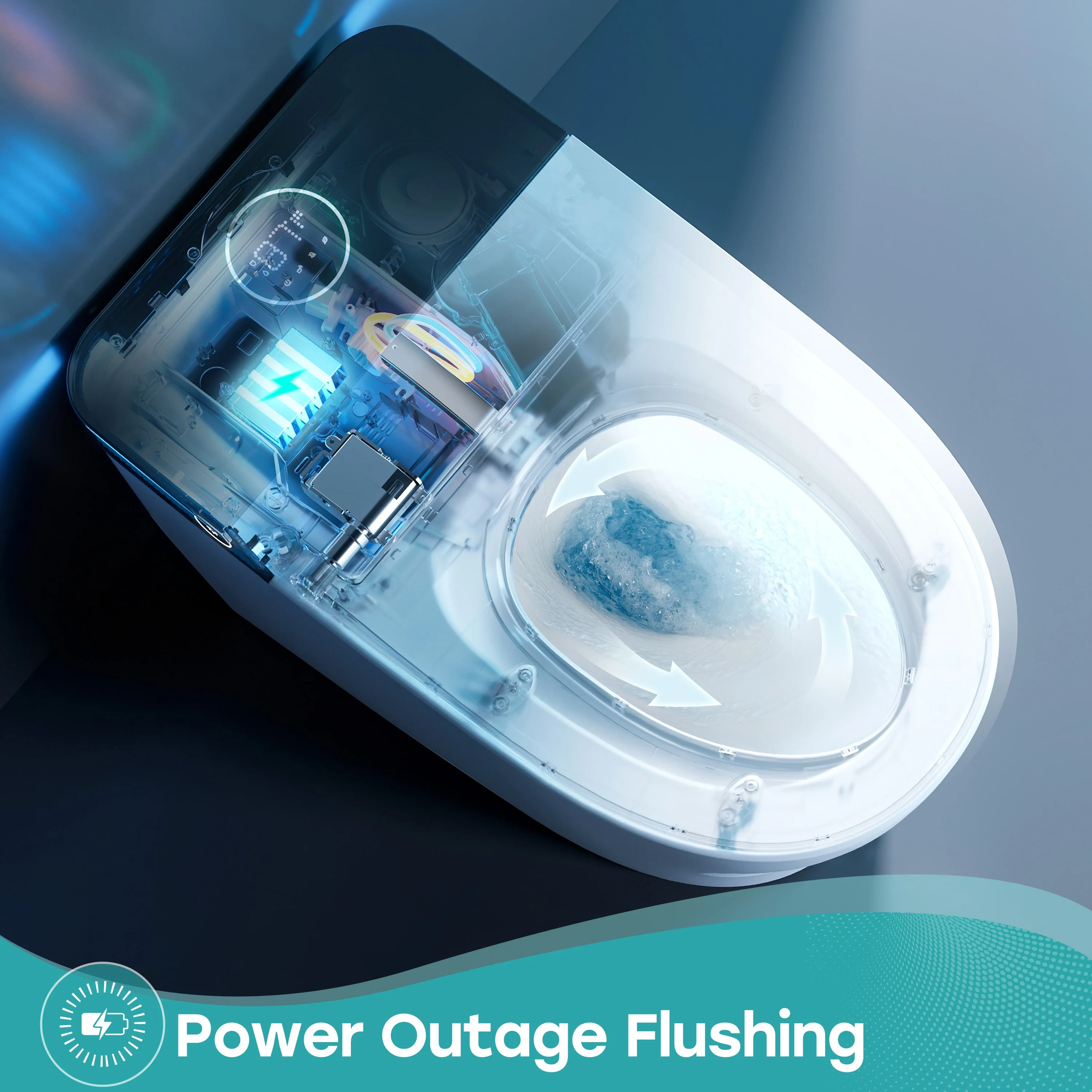 Bidet Toilet with Handle Flush and Dryer System for 12 Inch Rough In Model T38D - Image 8