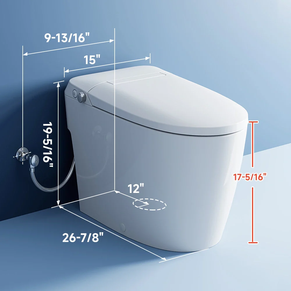 Bidet Toilet with Non electric Seat for 12 Inch Rough in Model T30 - Image 12