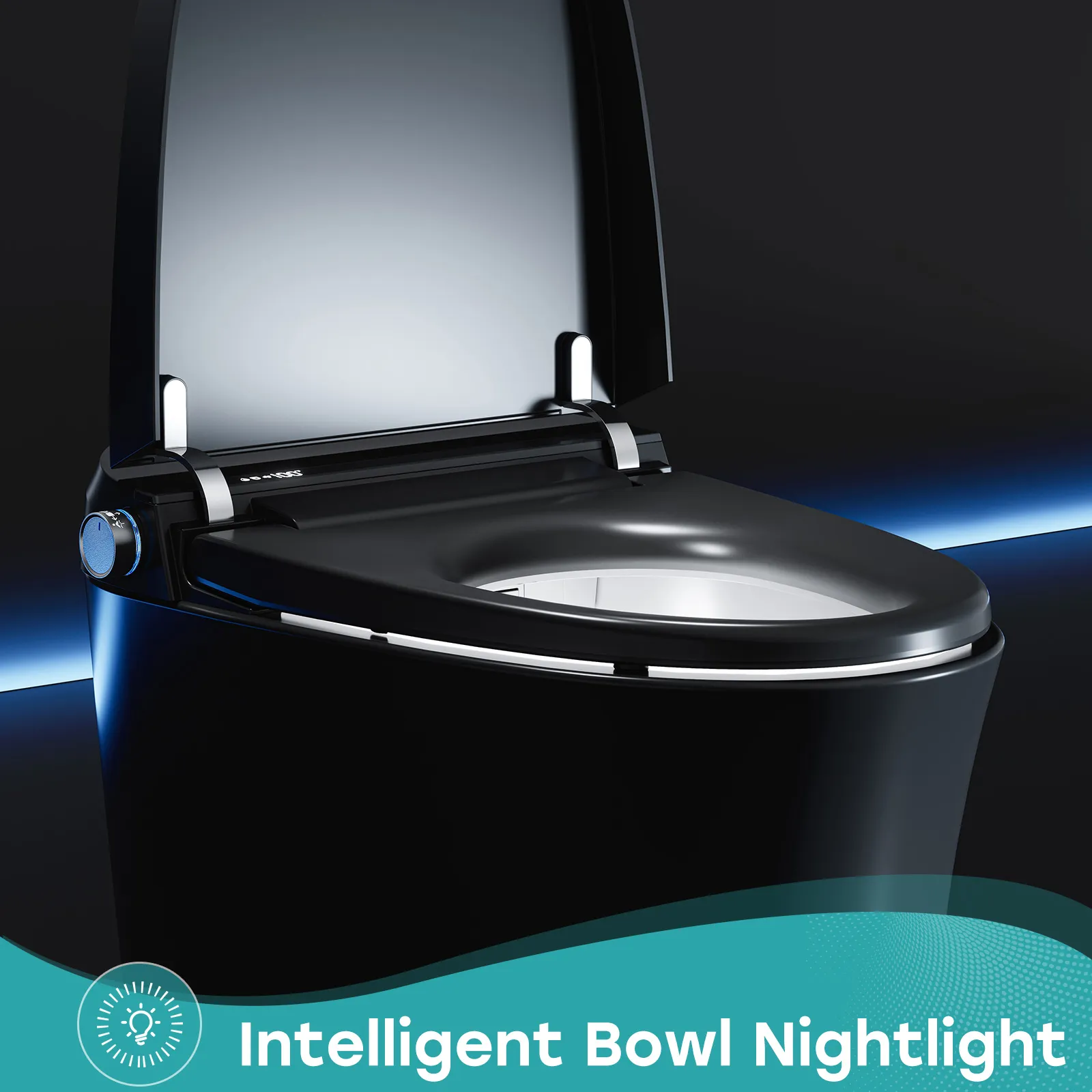 Black Smart Toilet with Bidet Seat For 12 Inch Rough In Model T36 - Image 11