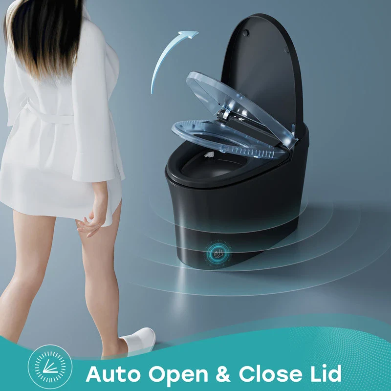 Black Smart Toilet with Bidet Seat For 12 Inch Rough In Model T36 - Image 3