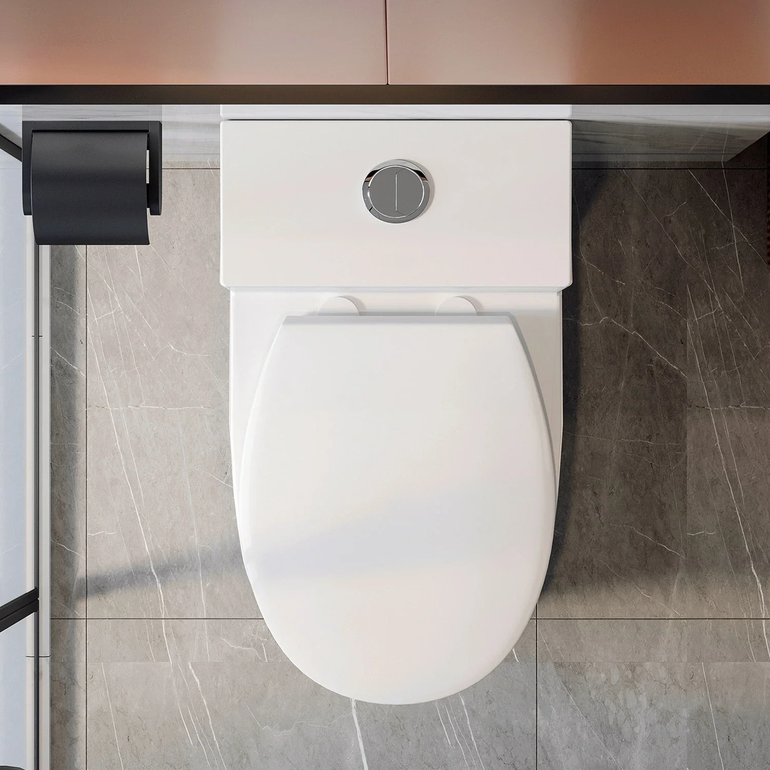 HOROW 10 Inch Rough Toilet Bowl Elongated One Piece Toilet Model T0338W-10 - Image 12