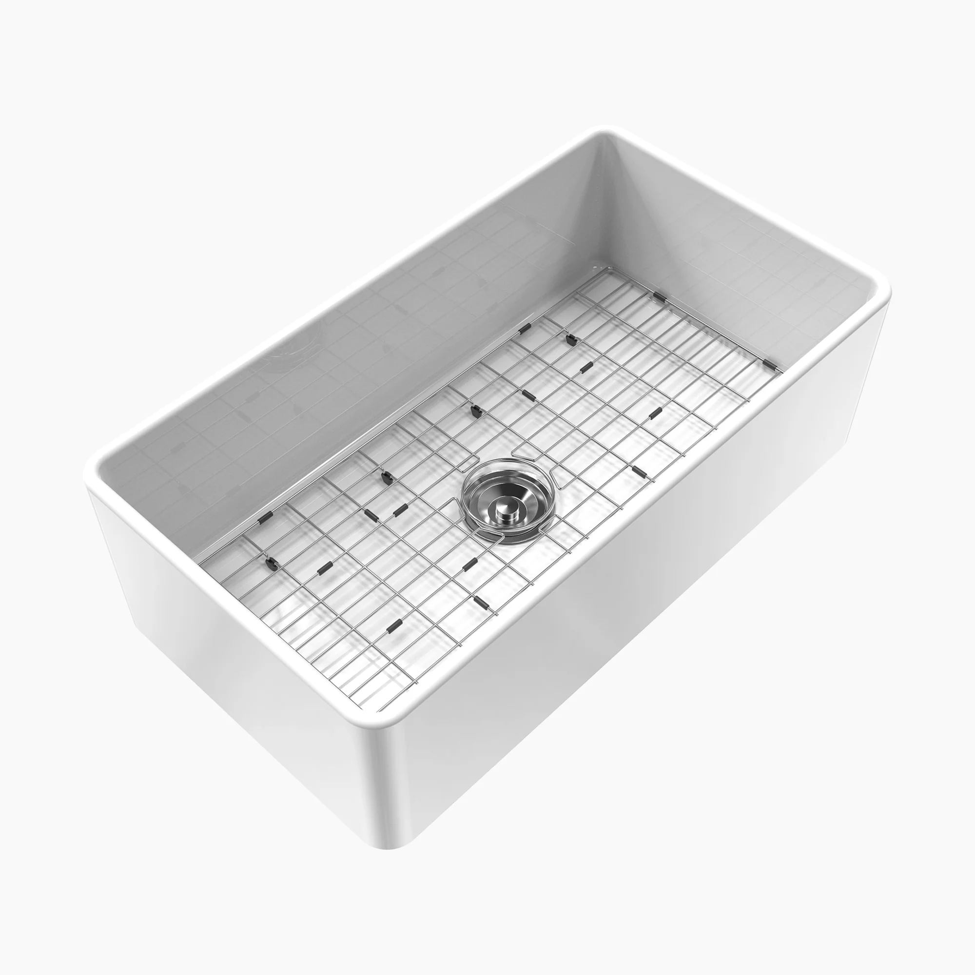 HOROW 33 Inch Farmhouse Sink With Ceramic Porcelain Fireclay Model HR-S3318W - Image 3