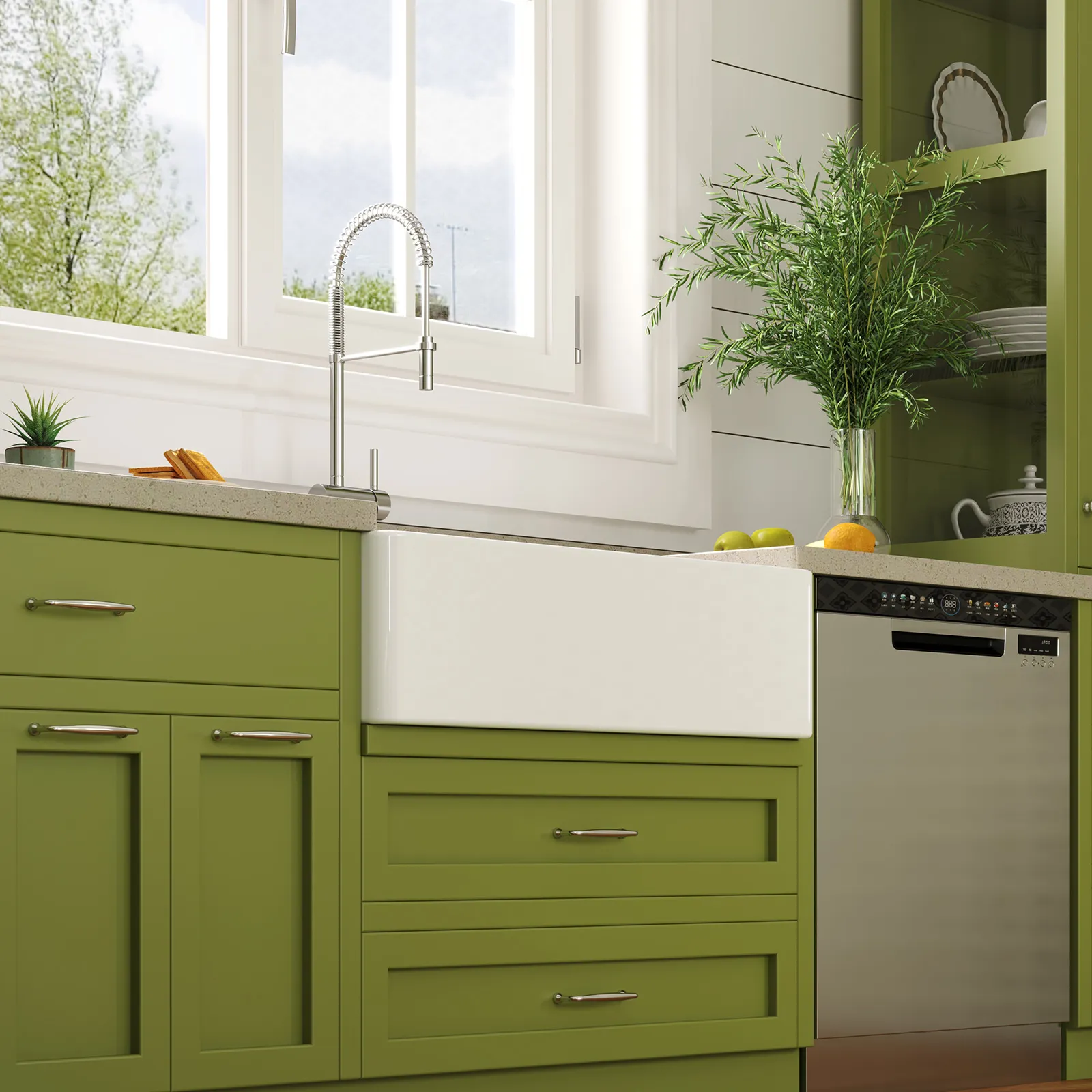 HOROW 36 Inch Kitchen Sink White Undermount Sink Model S3620W - Image 9