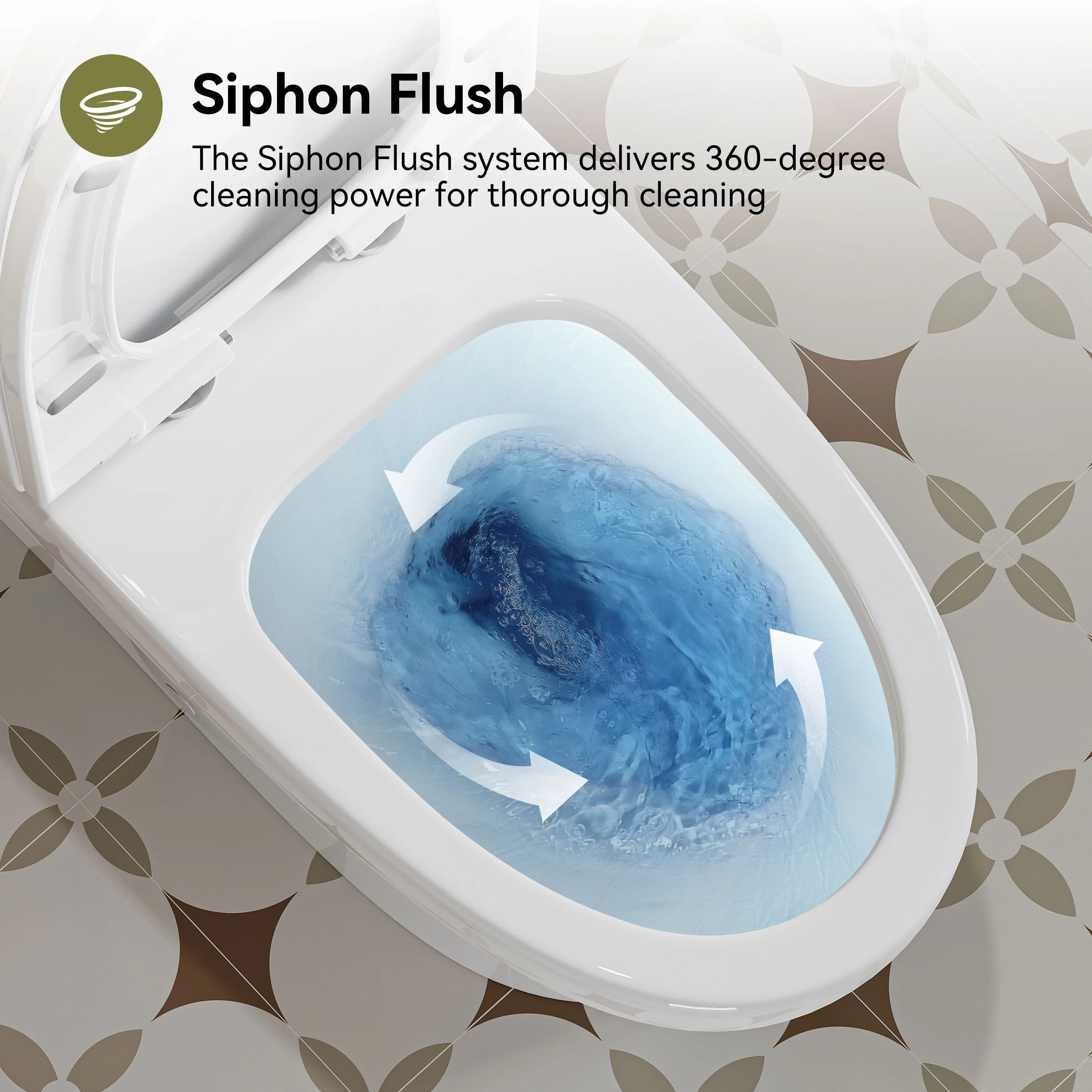 HOROW 76D-10 One-Piece Toilet – 10 Inch Rough-In with Dual Flush - Image 3