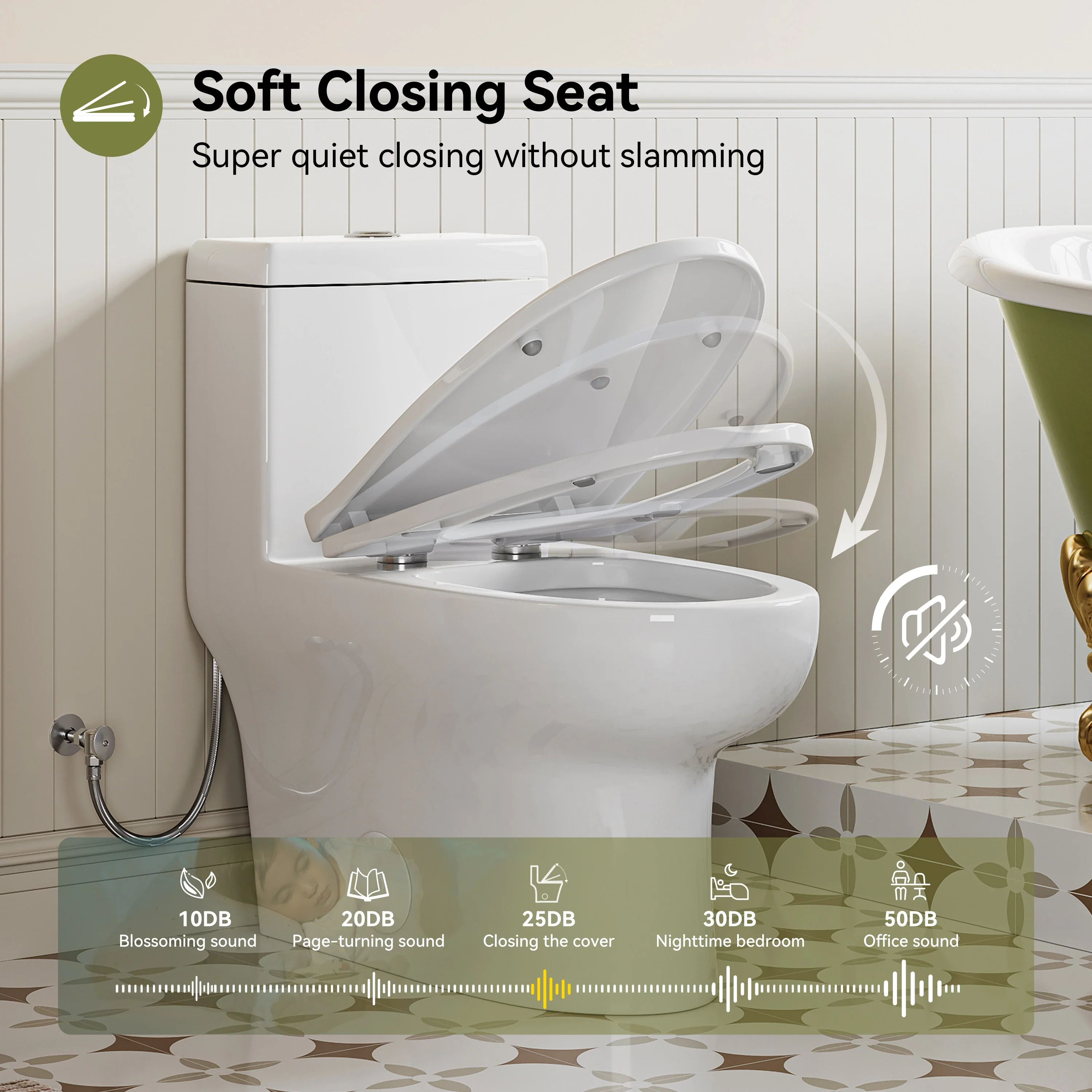 HOROW 76D-10 One-Piece Toilet – 10 Inch Rough-In with Dual Flush - Image 4