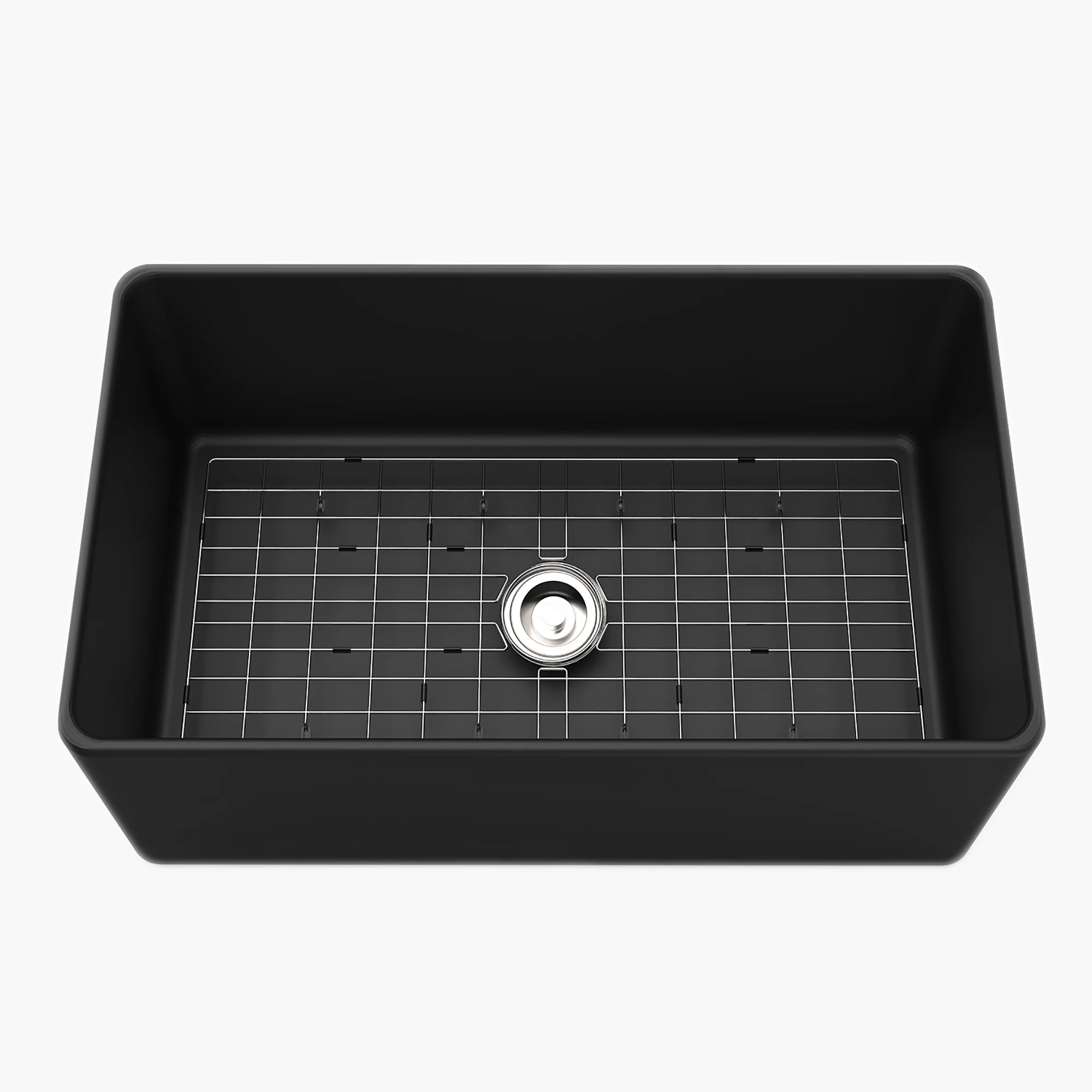 HOROW Best Black Farmhouse Sink Apron Single Bowl Model HR-S3018B - Image 3