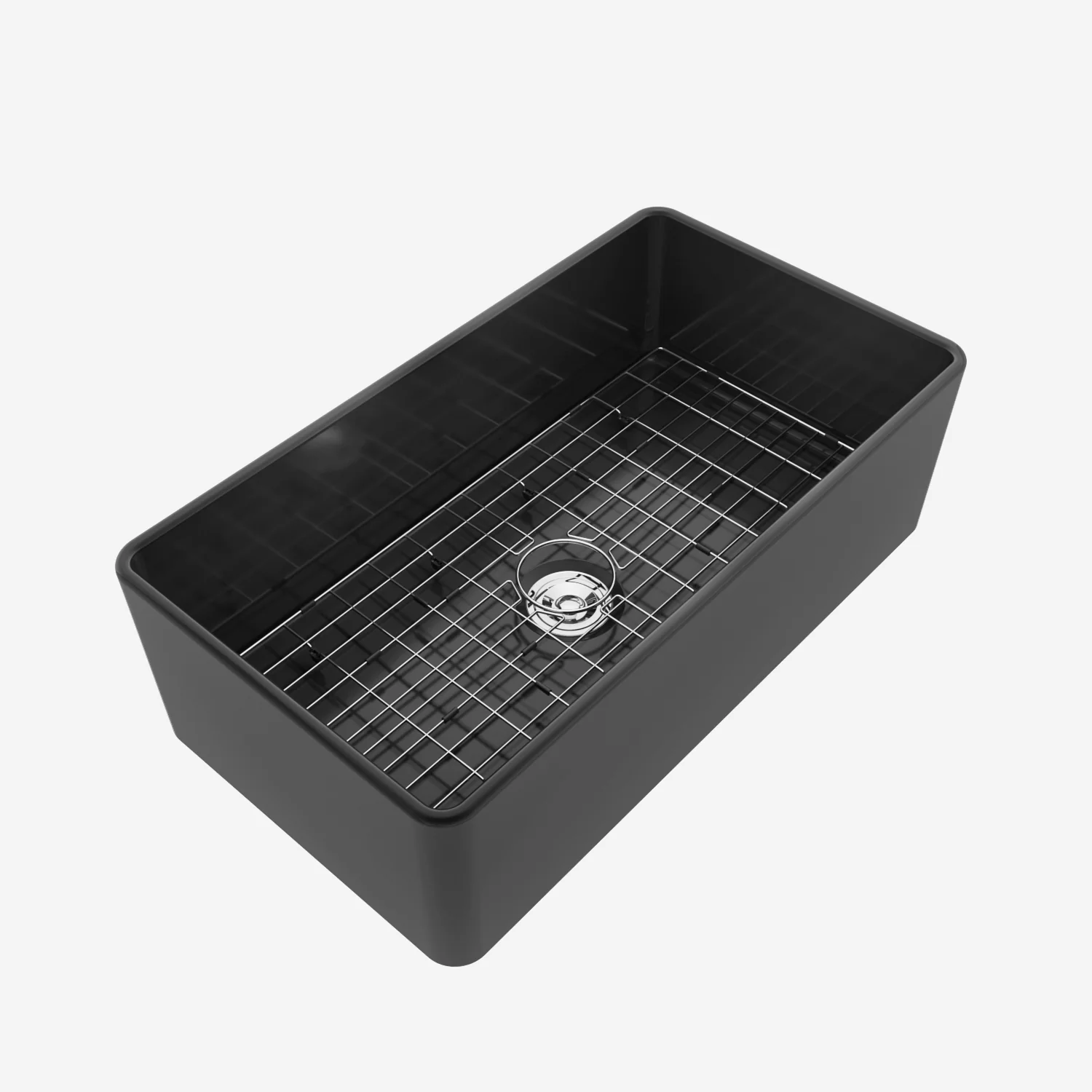 HOROW Best Black Farmhouse Sink Apron Single Bowl Model HR-S3018B - Image 5