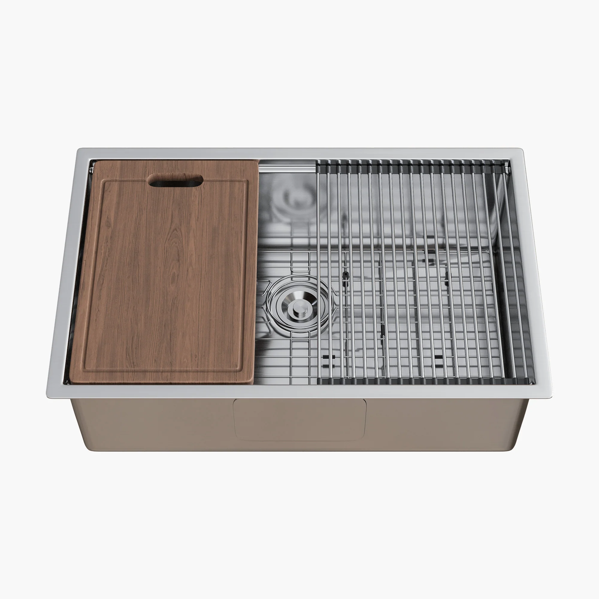 HOROW Best Workstation Sink Stainless Steel Farmhouse Sink 30 Inch Model HR-MS3019D-L - Image 5