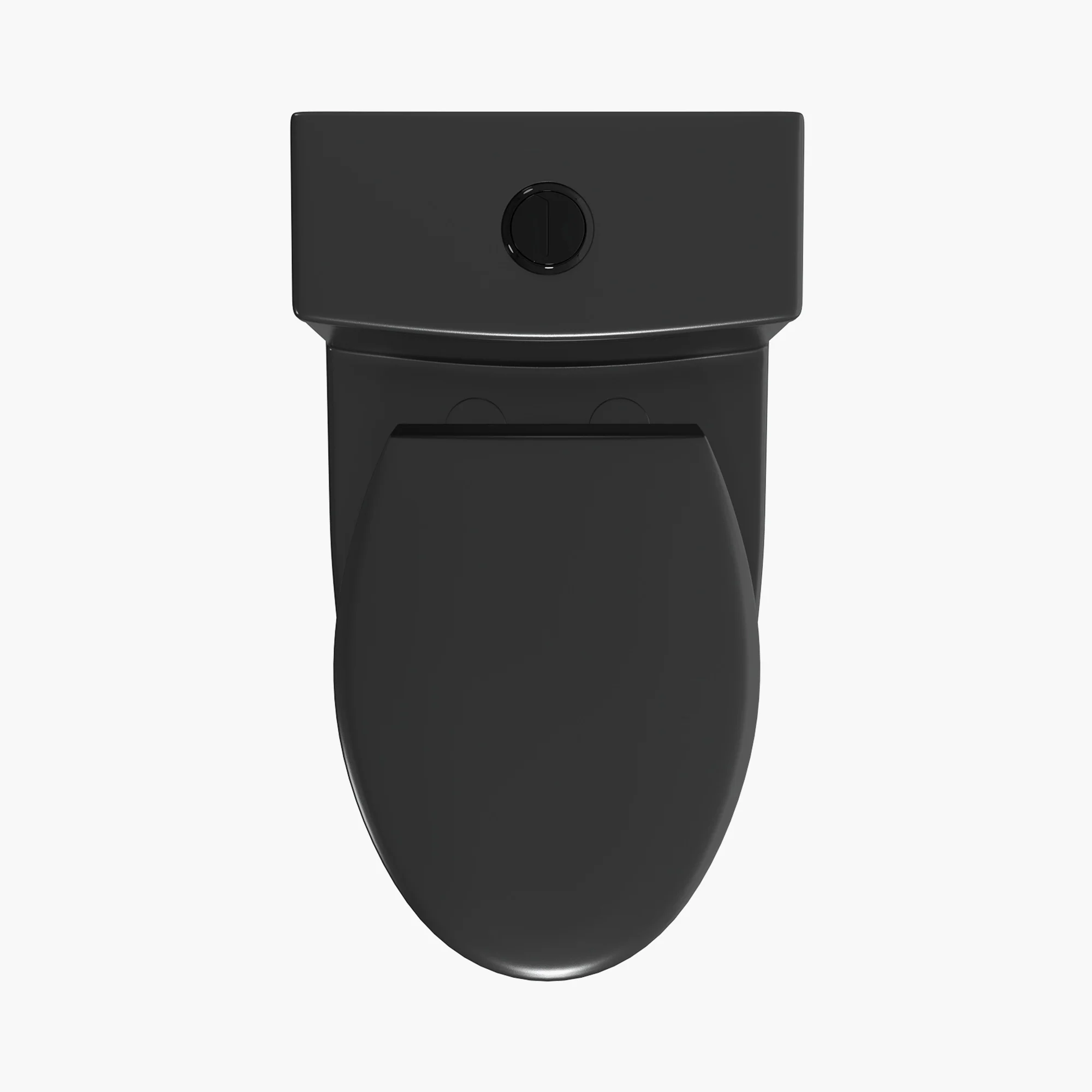 HOROW Black Ceramic Toilet 1.28 GPF Dual Flash Elongated One Piece Toilet Model T0338B - Image 5