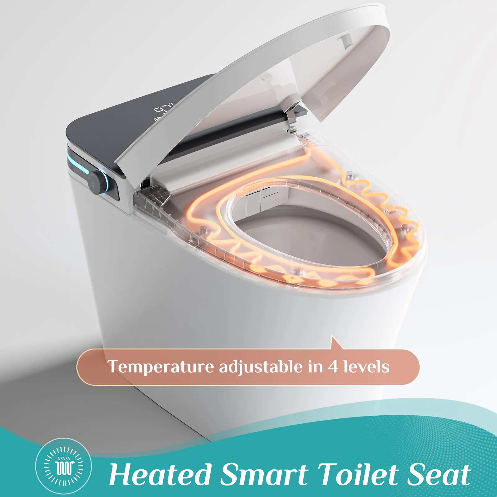 HOROW Smart Toilet with Bidet Seat for 10 Inch Rough In Model T37 - Image 3