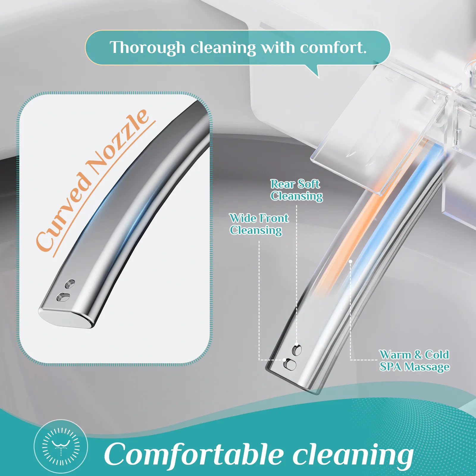 HOROW Smart Toilet with Bidet Seat for 10 Inch Rough In Model T37 - Image 5