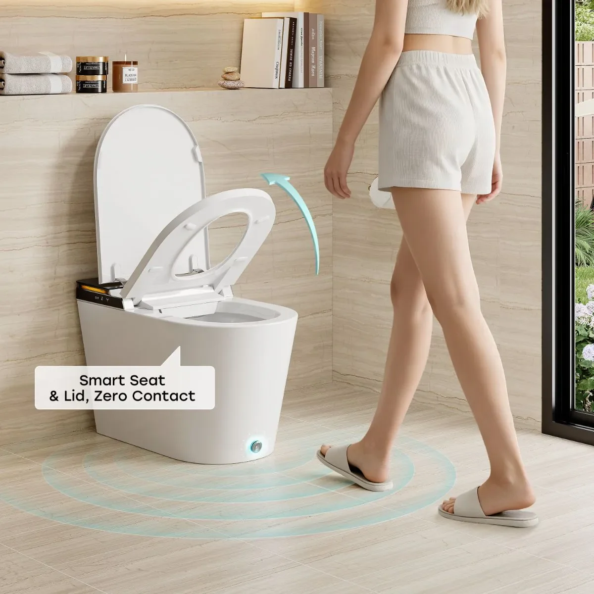 HOROW X70 Smart Toilet with Built-In Tank and Pump – Powerful Flush, Modern Comfort - Image 14