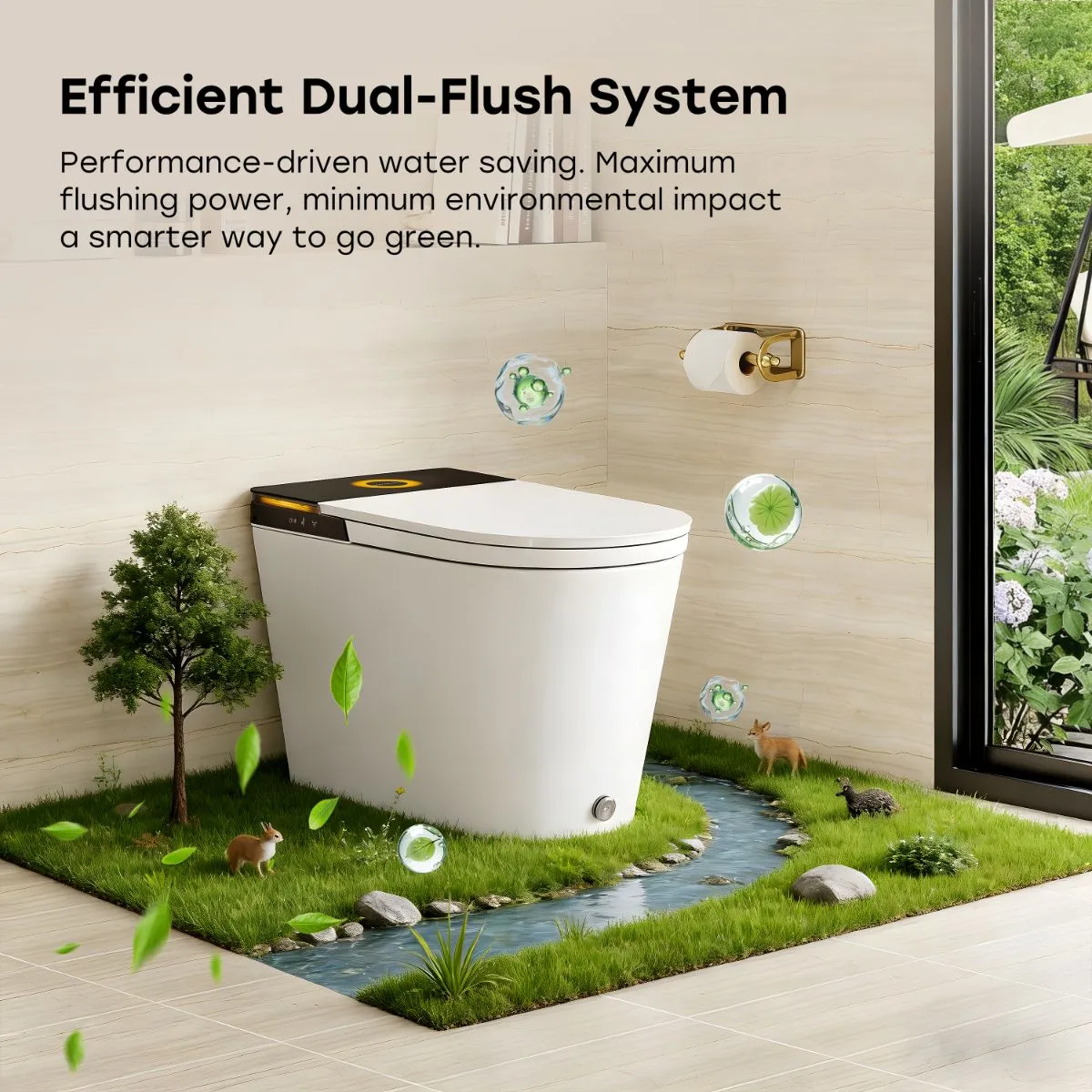 HOROW X70 Smart Toilet with Built-In Tank and Pump – Powerful Flush, Modern Comfort - Image 16