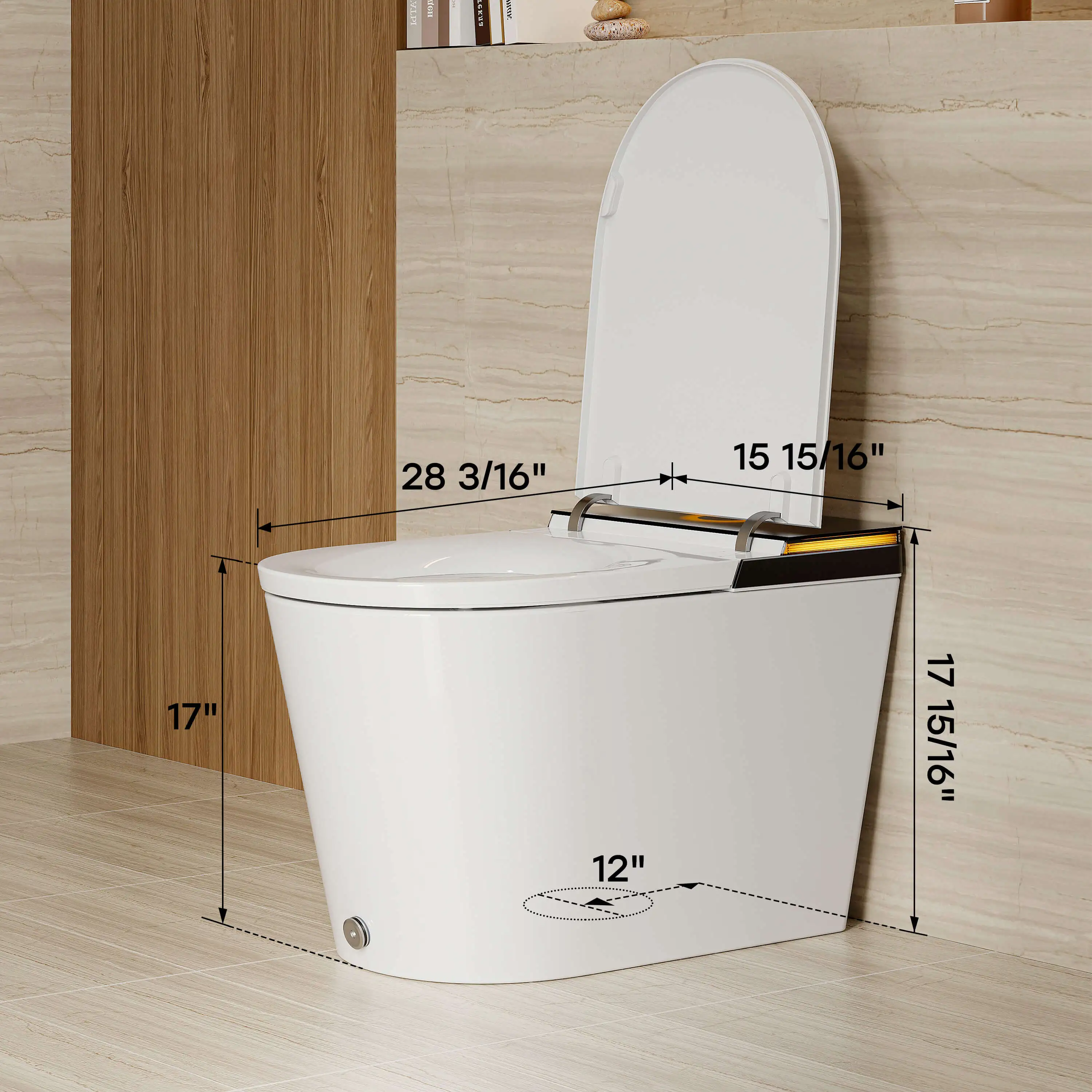 HOROW X70 Smart Toilet with Built-In Tank and Pump – Powerful Flush, Modern Comfort - Image 19