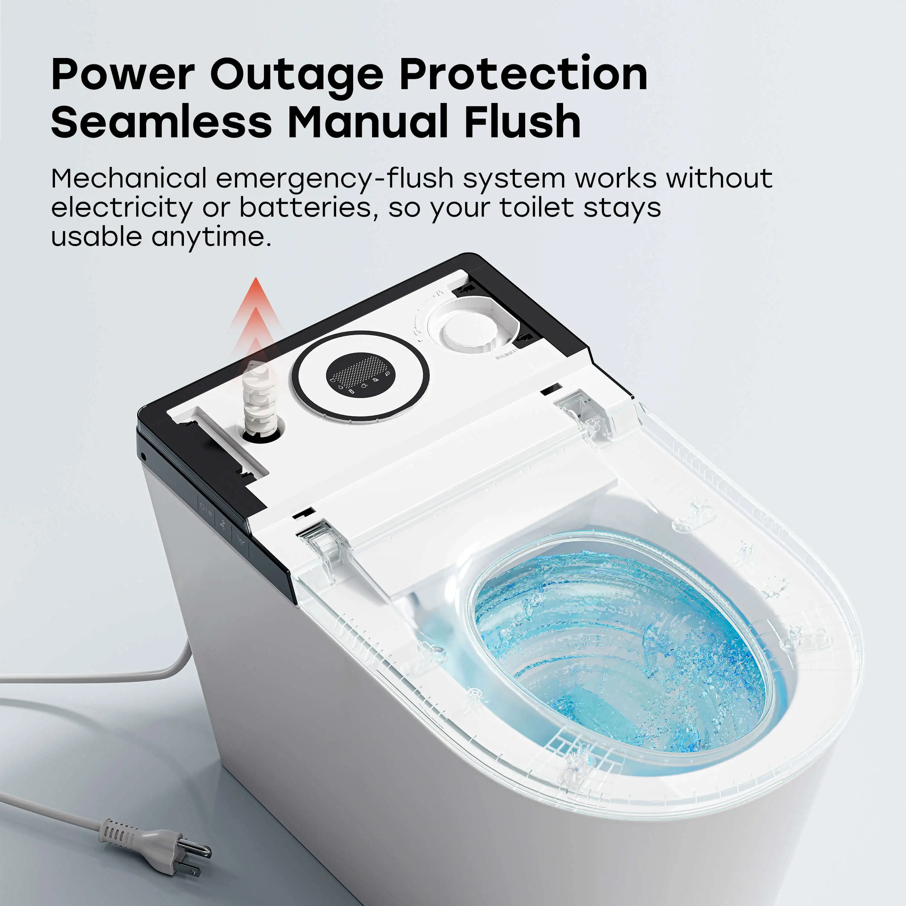 HOROW X70 Smart Toilet with Built-In Tank and Pump – Powerful Flush, Modern Comfort - Image 4