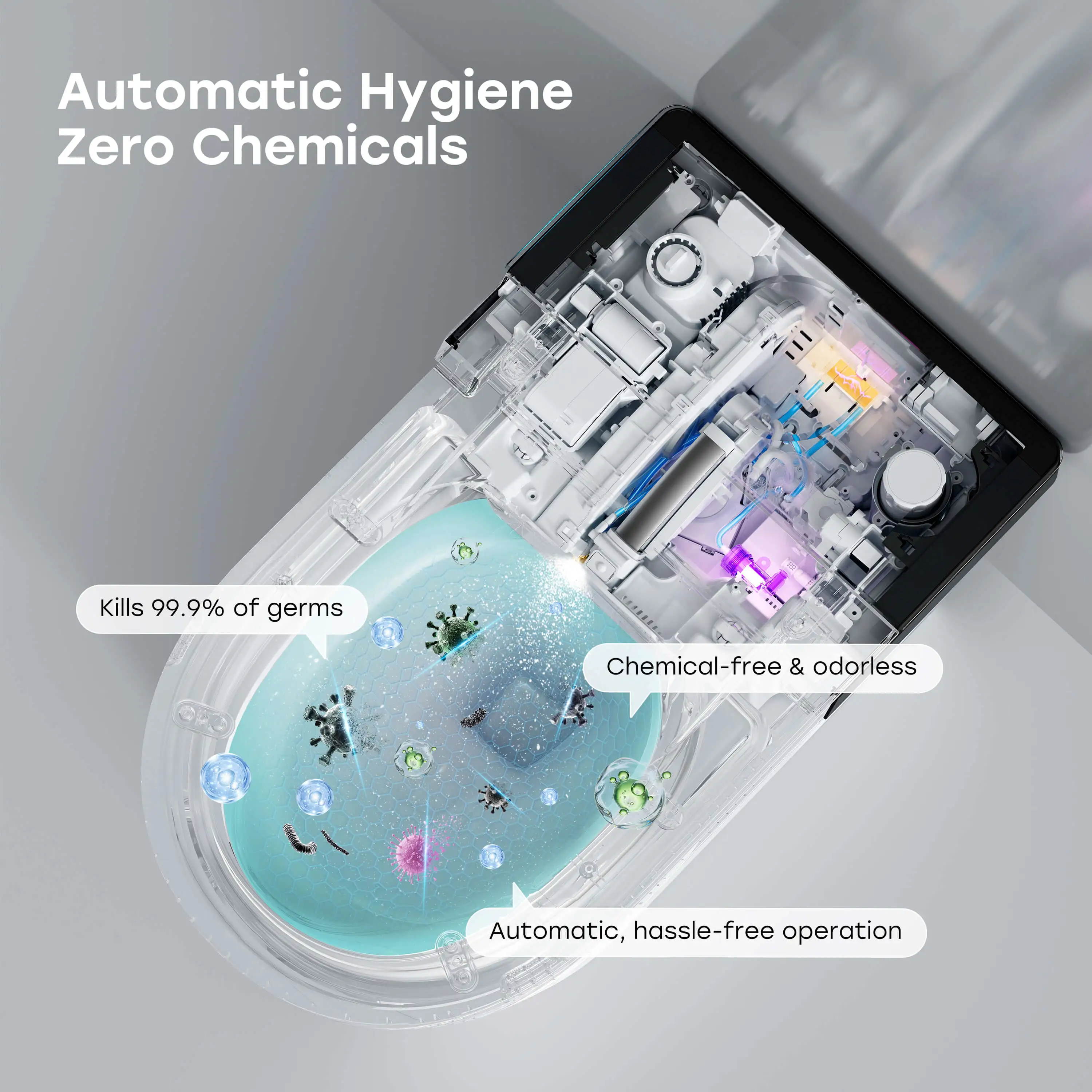 HOROW X70 Smart Toilet with Built-In Tank and Pump – Powerful Flush, Modern Comfort - Image 6