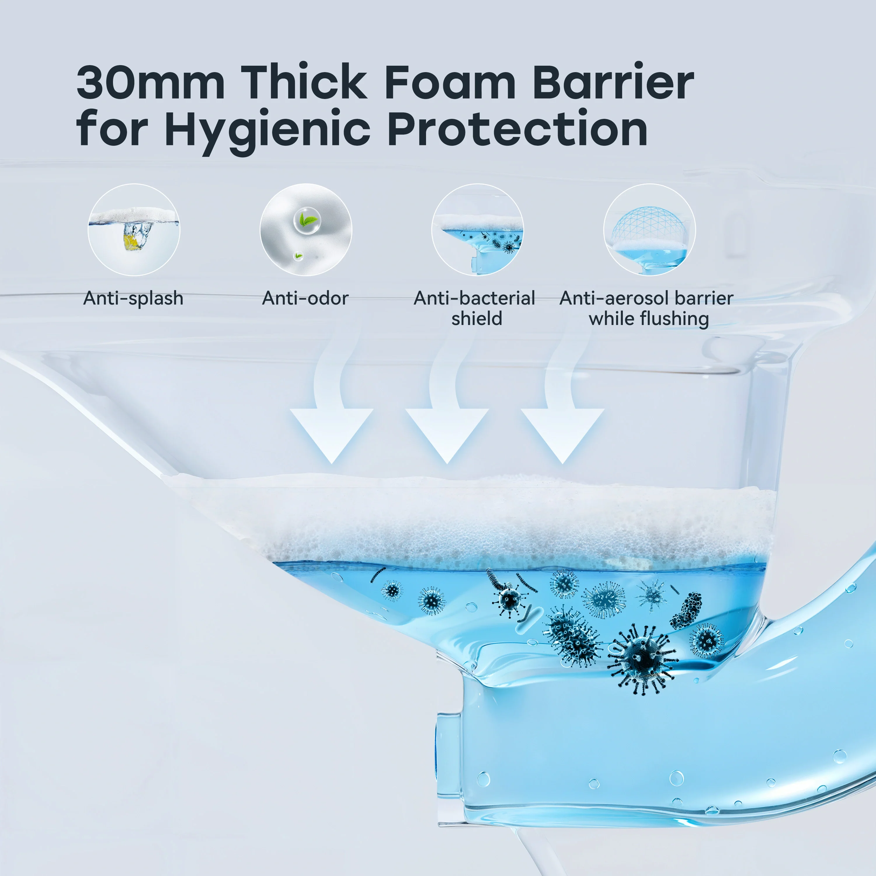 Smart Toilet with Flush Tank and ADA Compliance for 12 Inch Rough In Model T38P - Image 3
